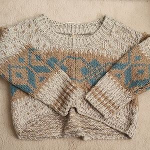 Free People Cropped Long Sleeve Sweater